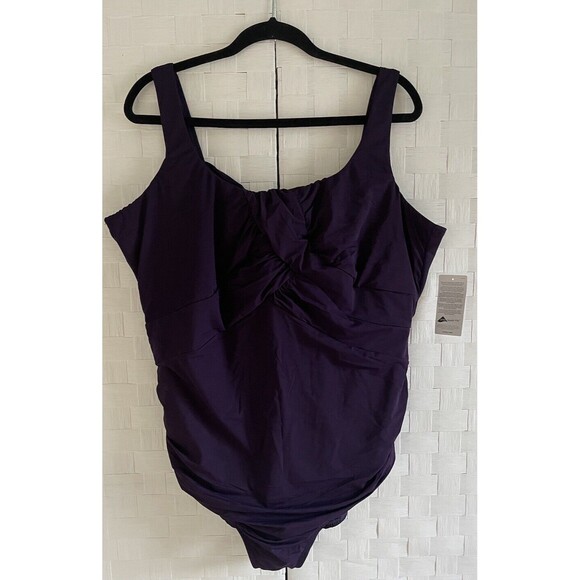 NWT Lands' End Women's SlenderSuit Carmela Tummy Control Swim Suit 24W G - Picture 8 of 9